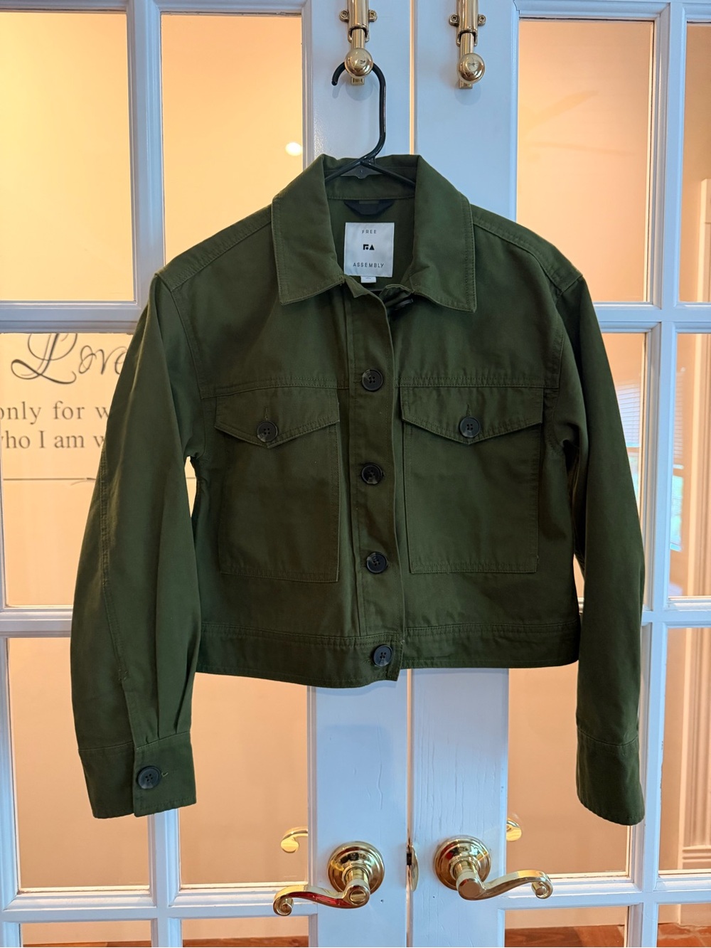 Free Assembly Olive Cropped Utility Jacket